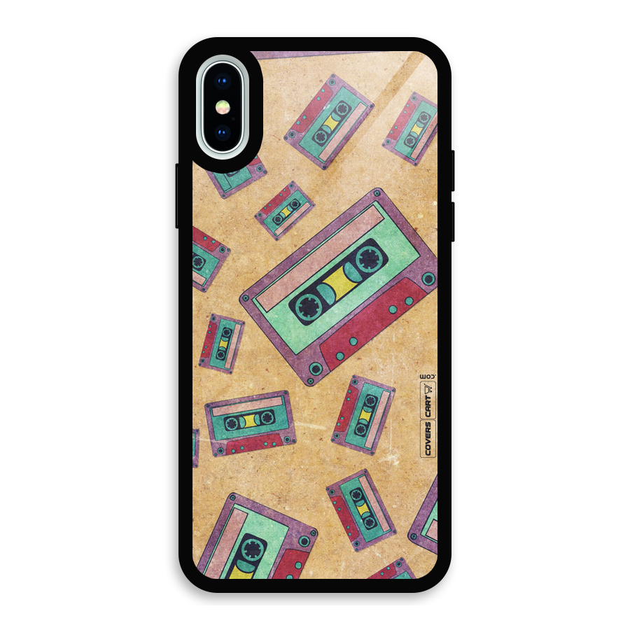 Ancient Cassettes Glass Back Case for iPhone XS