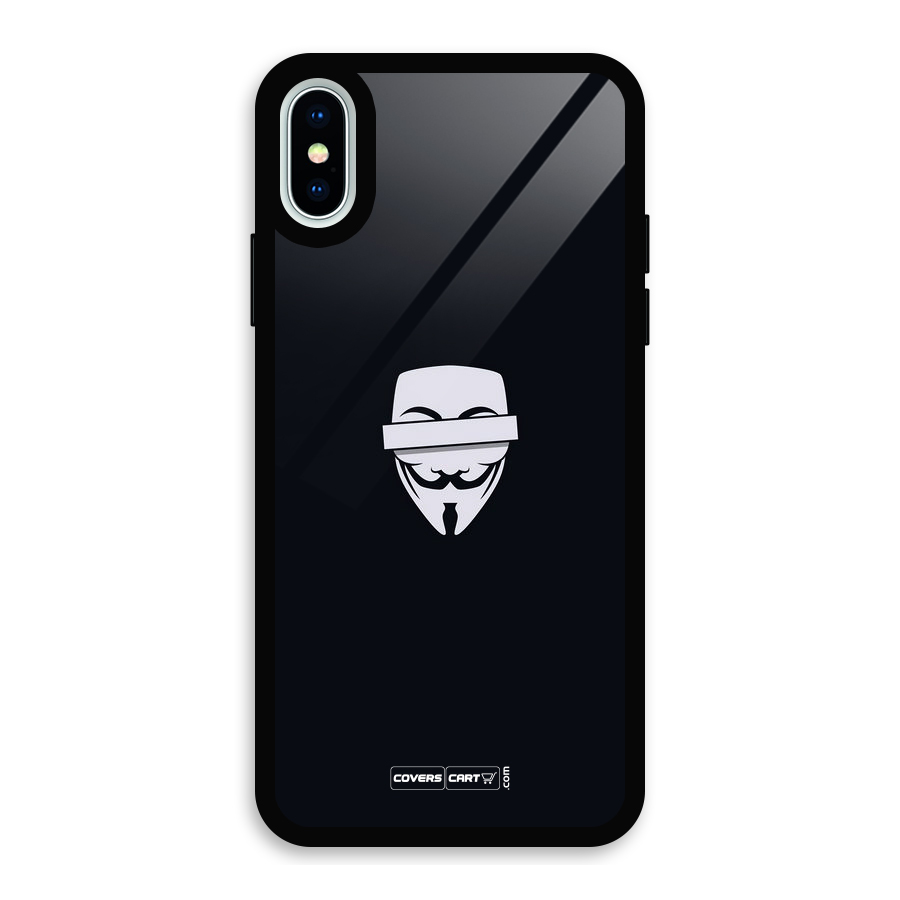 Anonymous Mask Glass Back Case for iPhone XS