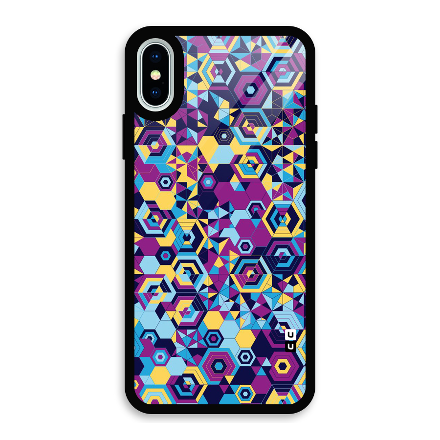 Artistic Abstract Glass Back Case for iPhone XS