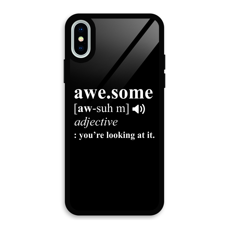 Awesome Looking at it Glass Back Case for iPhone XS