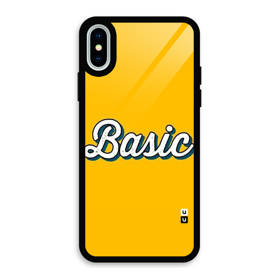 Basic Yellow Glass Back Case for iPhone XS