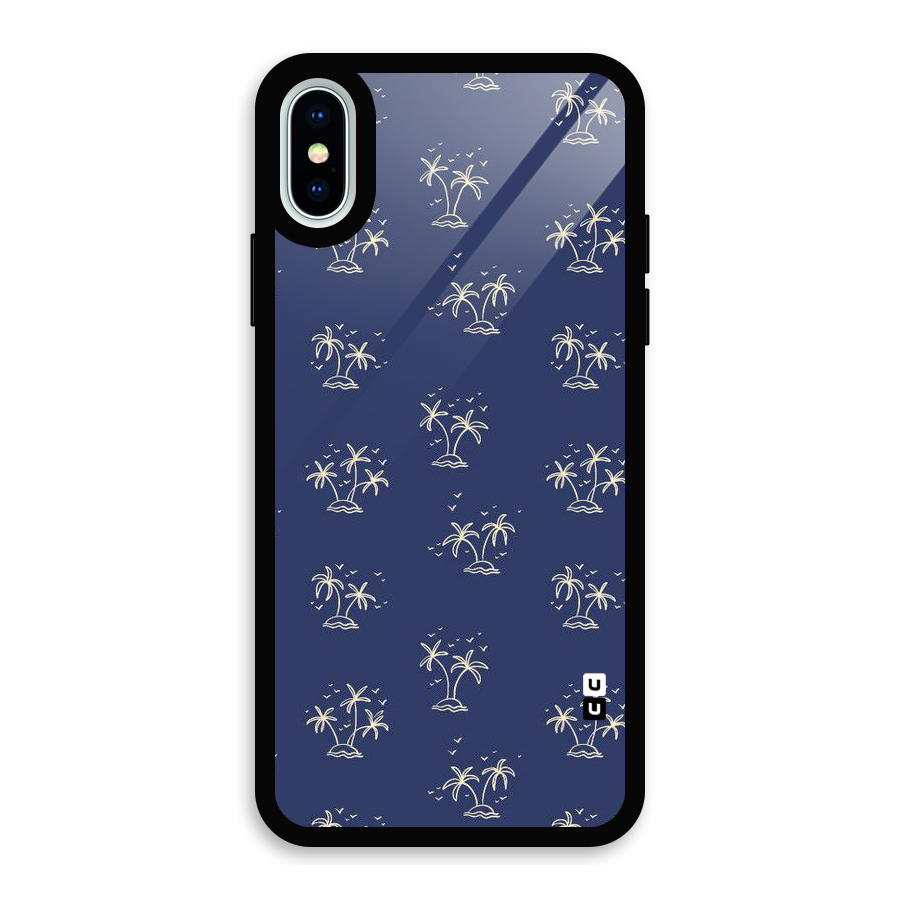 Beach Trees Glass Back Case for iPhone XS