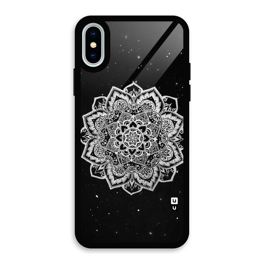 Beautiful Mandala Design Glass Back Case for iPhone XS