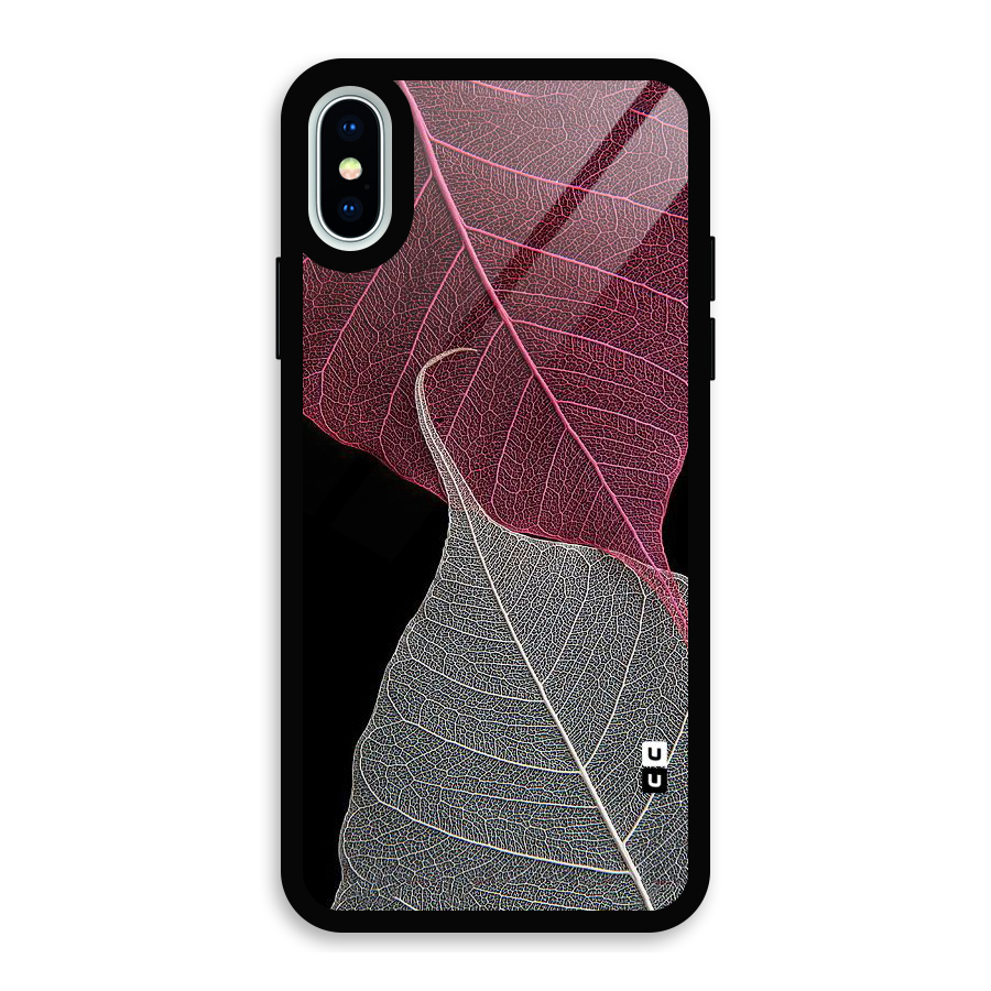 Beauty Leaf Glass Back Case for iPhone XS