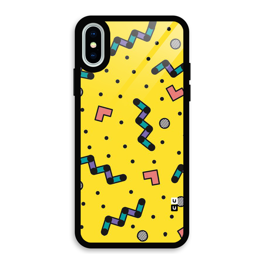 Block Shades Glass Back Case for iPhone XS