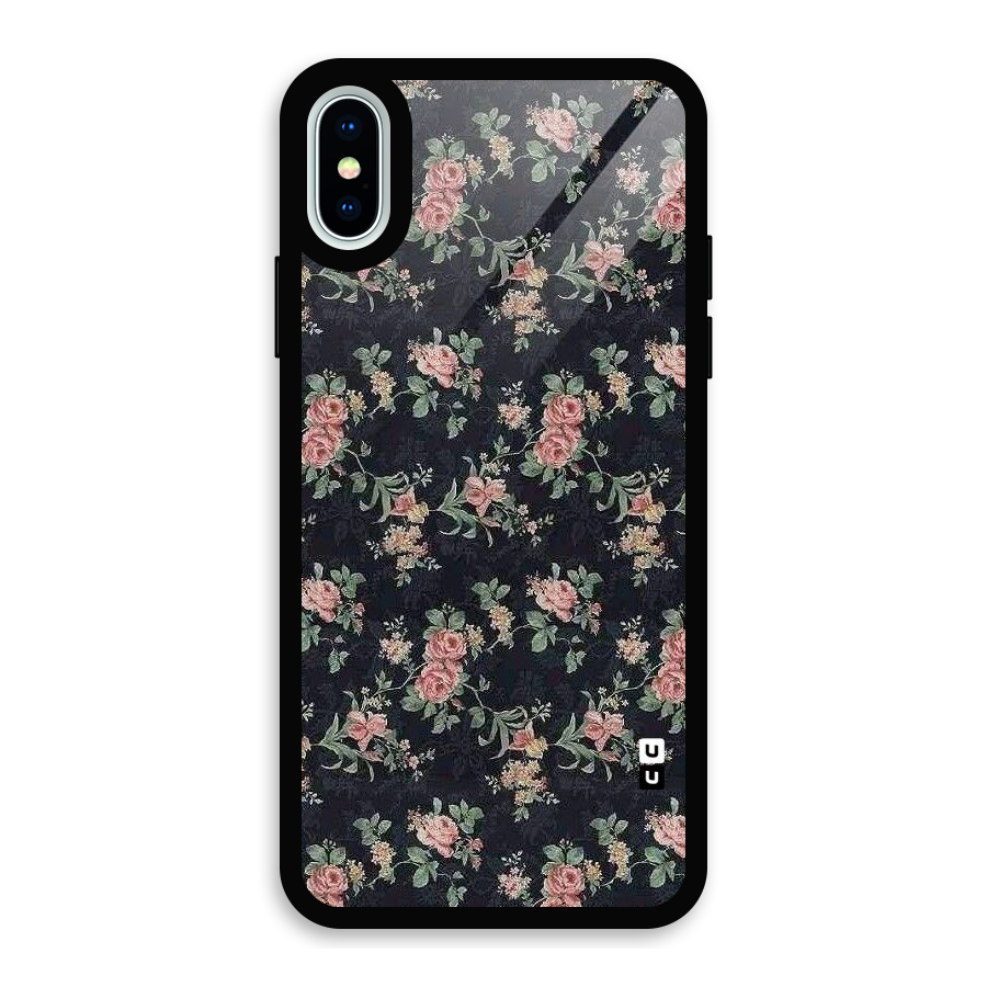 Bloom Black Glass Back Case for iPhone XS