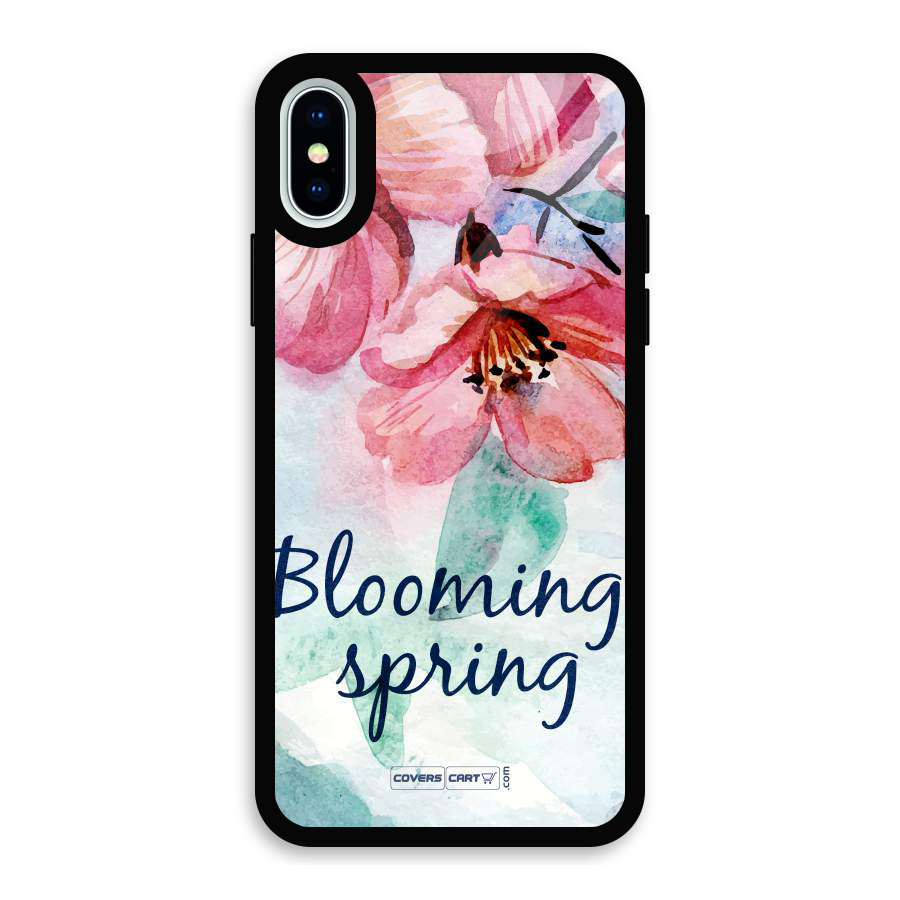 Blooming Spring Glass Back Case for iPhone XS