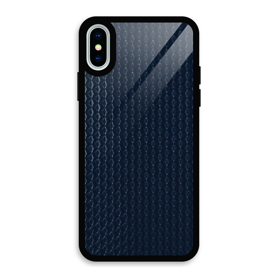 Blue-Pattern Glass Back Case for iPhone XS
