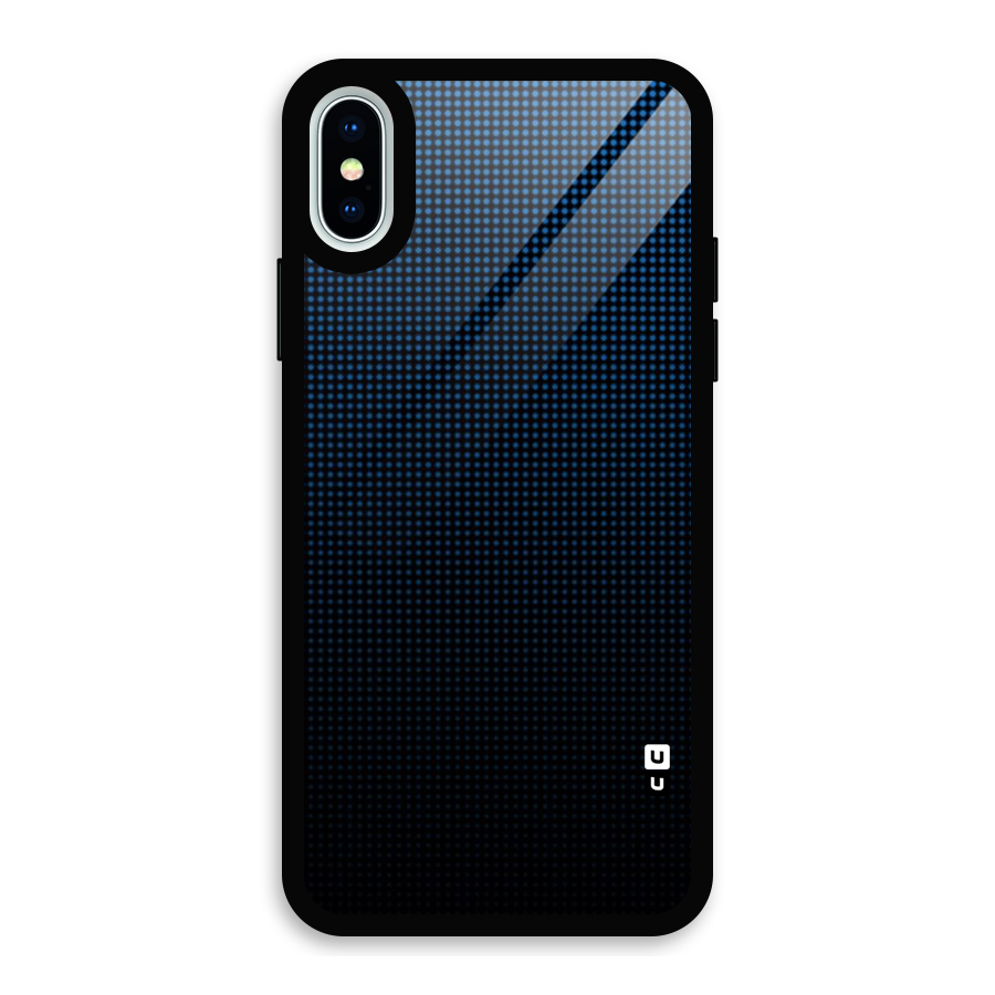 Blue Dots Shades Glass Back Case for iPhone XS