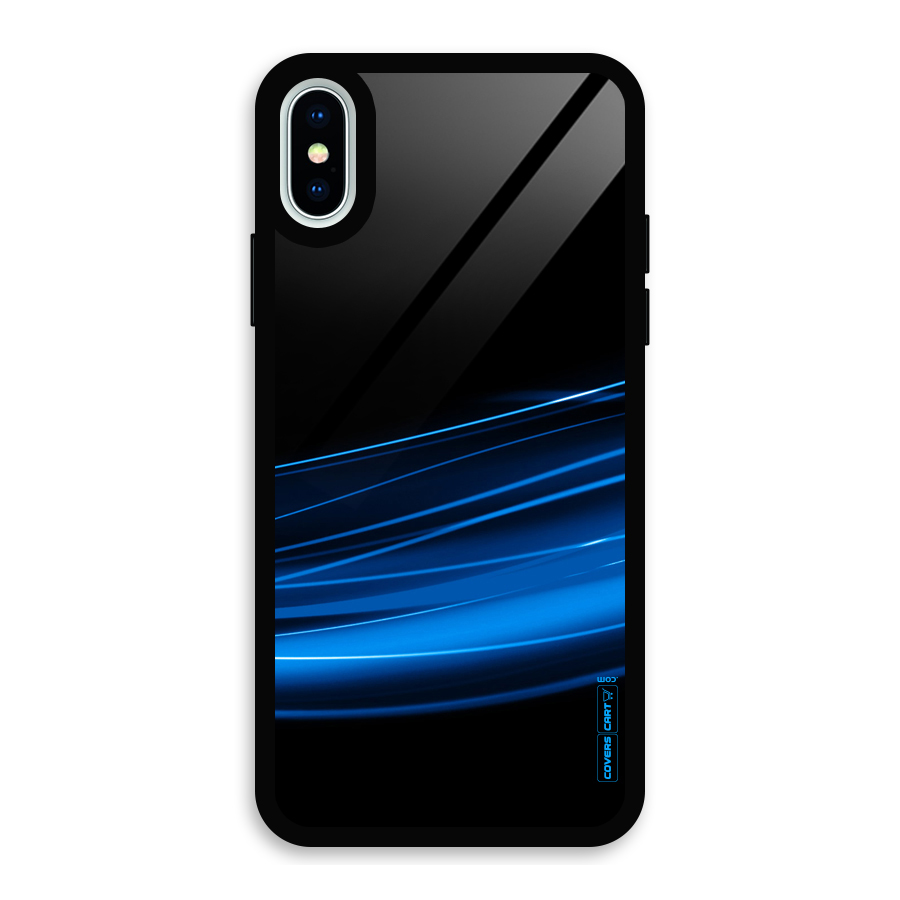 Blue Flow Glass Back Case for iPhone XS