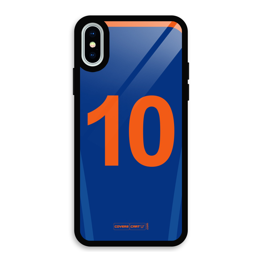 Blue Jersey Glass Back Case for iPhone XS