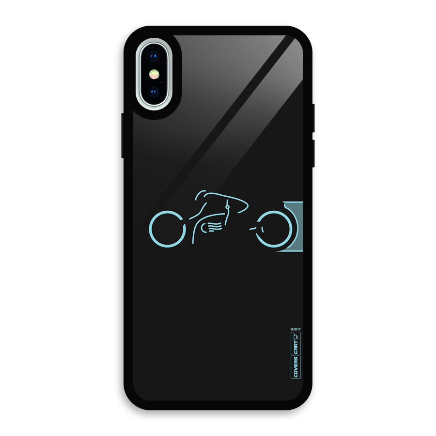 Blue Ride Glass Back Case for iPhone XS