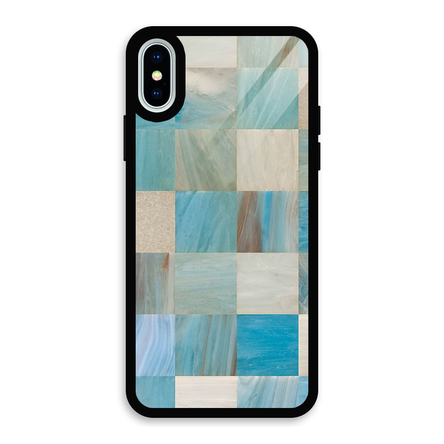 Blue Tiles Glass Back Case for iPhone XS
