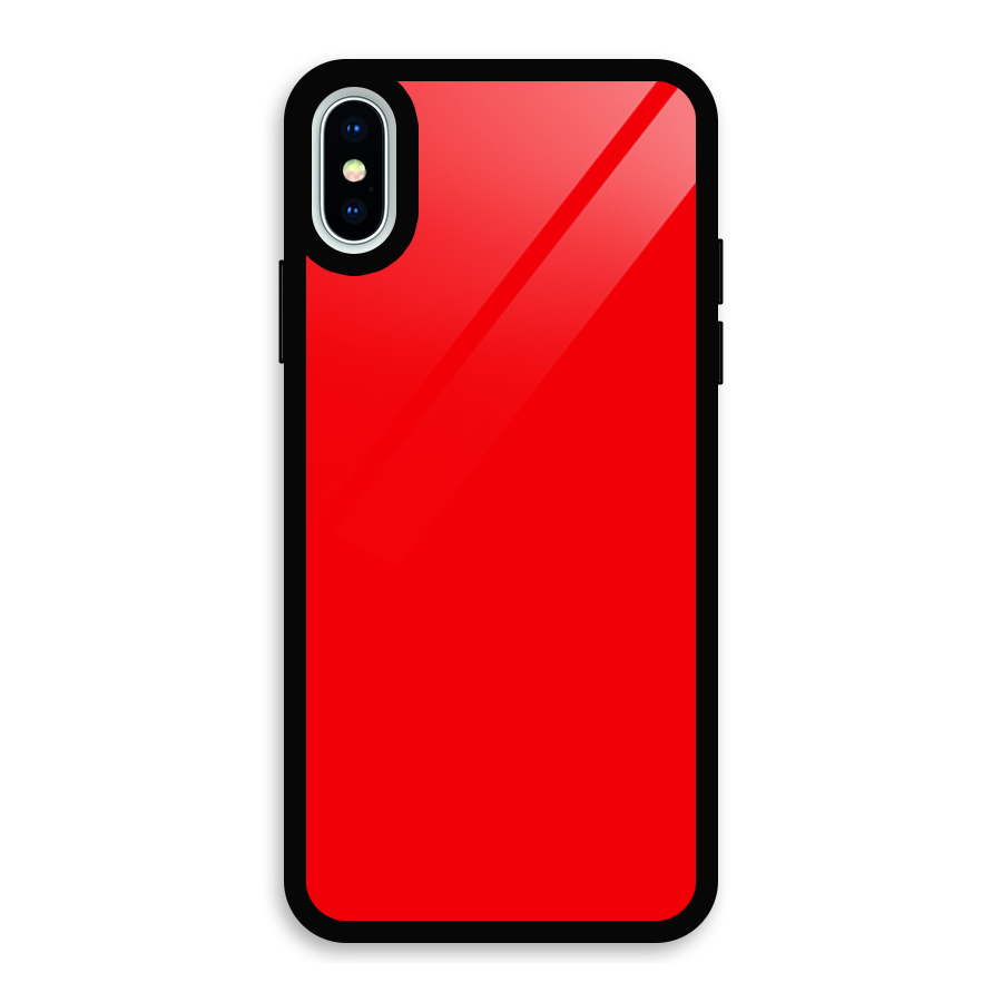 Bright Red Glass Back Case for iPhone XS