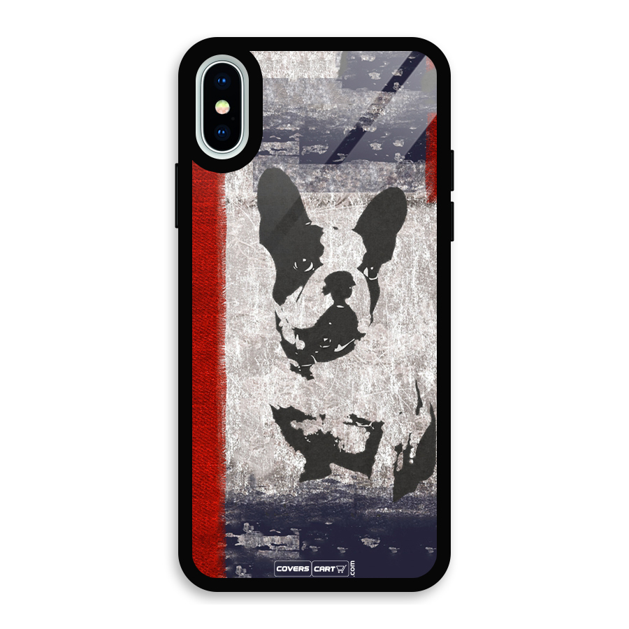 Bull Dog Glass Back Case for iPhone XS