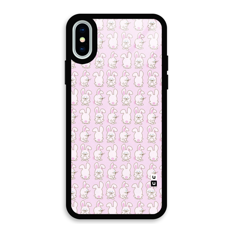 Bunny Cute Glass Back Case for iPhone XS