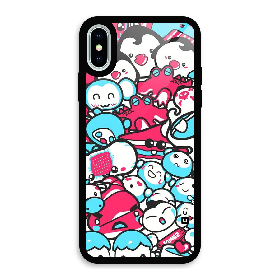 Bunny Quirk Glass Back Case for iPhone XS
