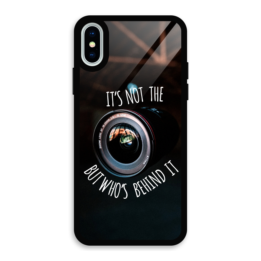 Camera Quote Glass Back Case for iPhone XS