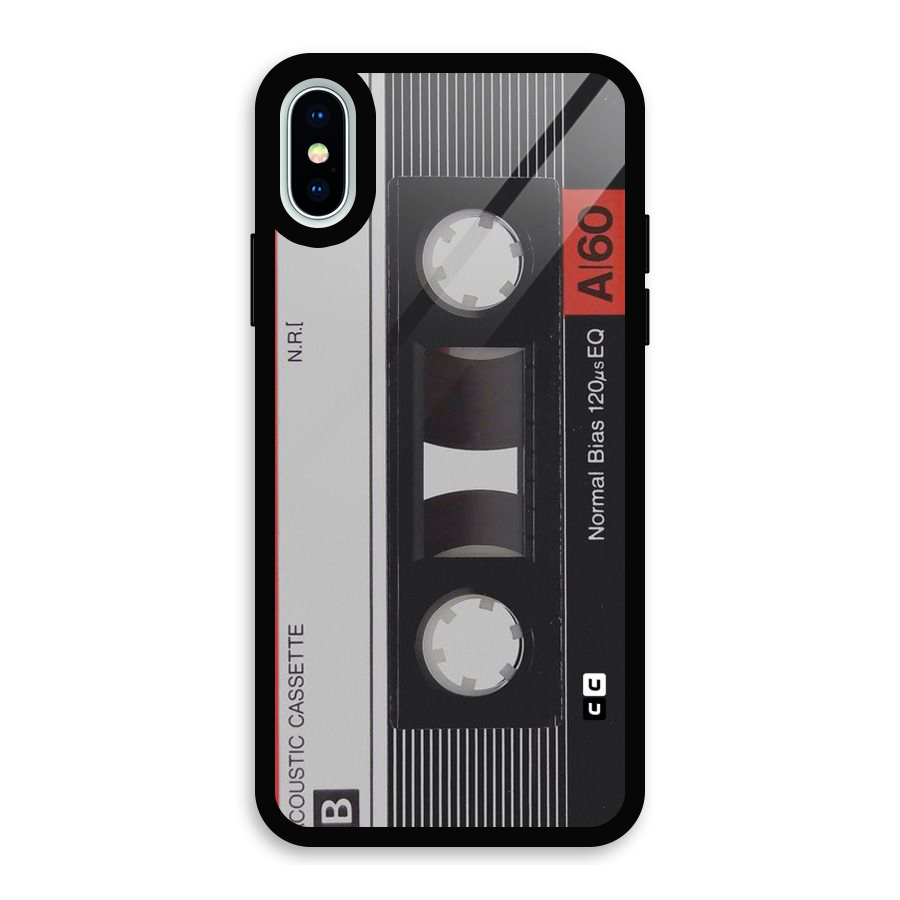 Casette Design Glass Back Case for iPhone XS