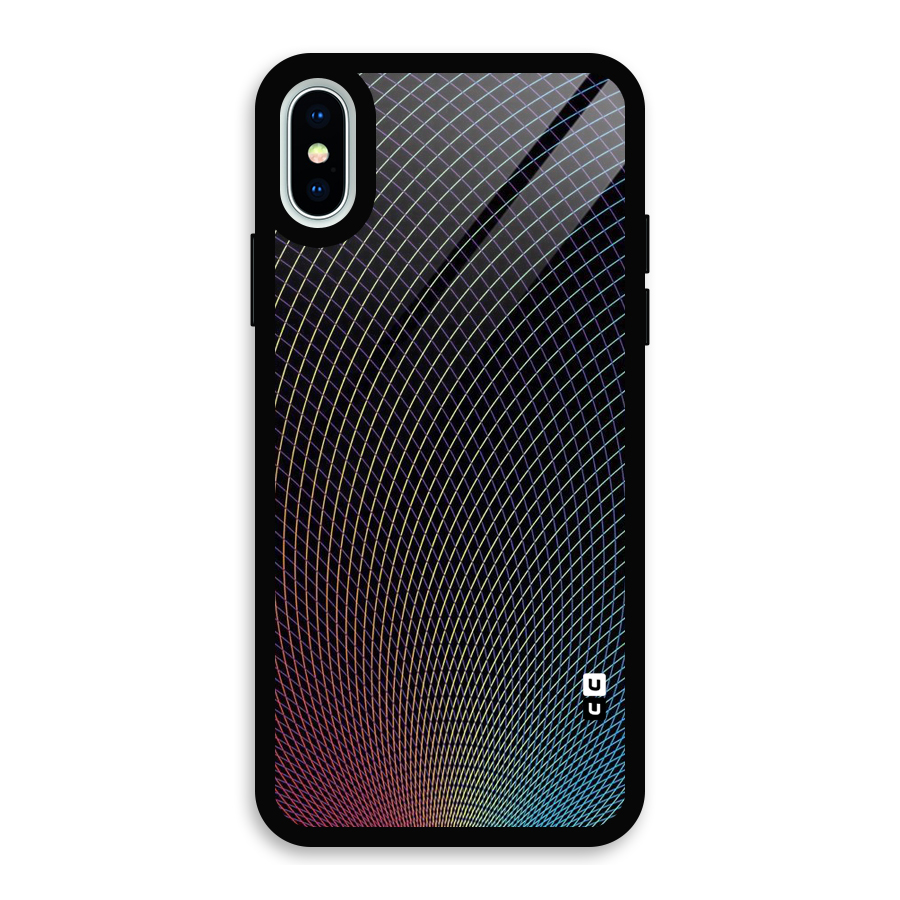 Check Swirls Glass Back Case for iPhone XS