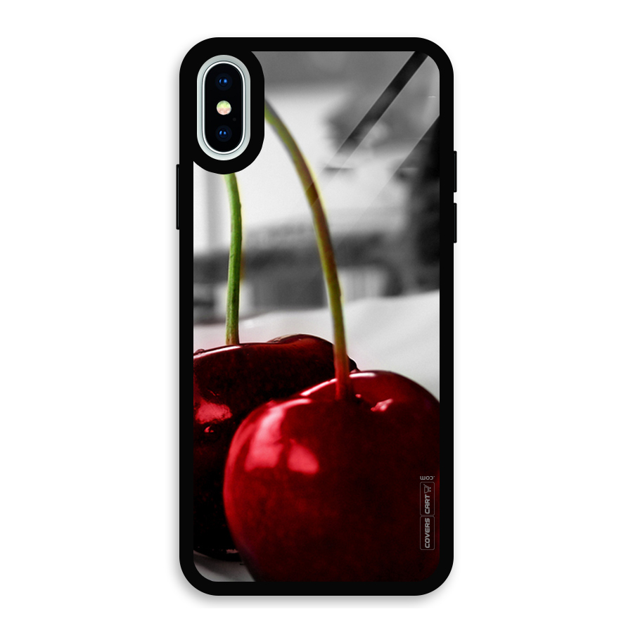 Cherry Photography Glass Back Case for iPhone XS