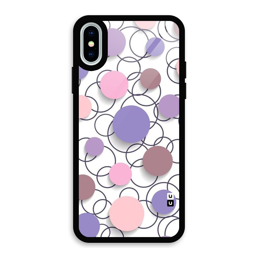 Circles And More Glass Back Case for iPhone XS