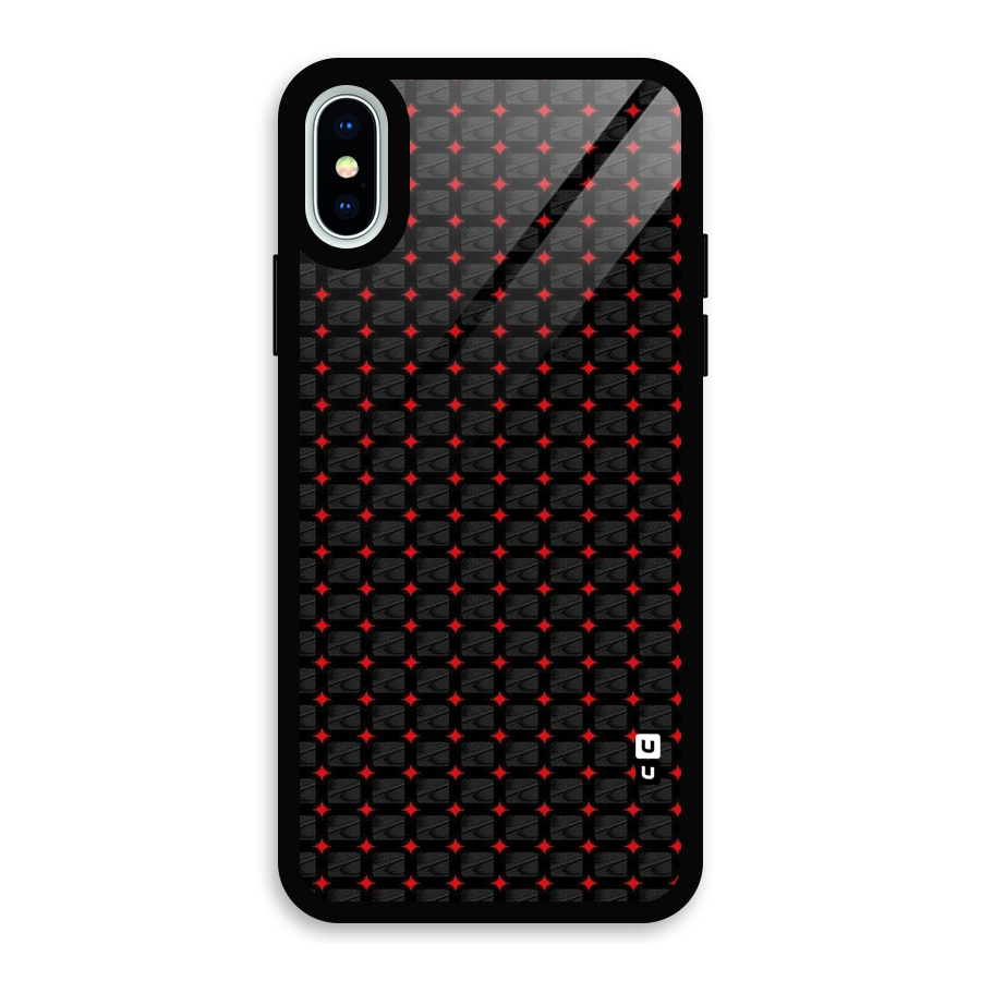 Class With Polka Glass Back Case for iPhone XS