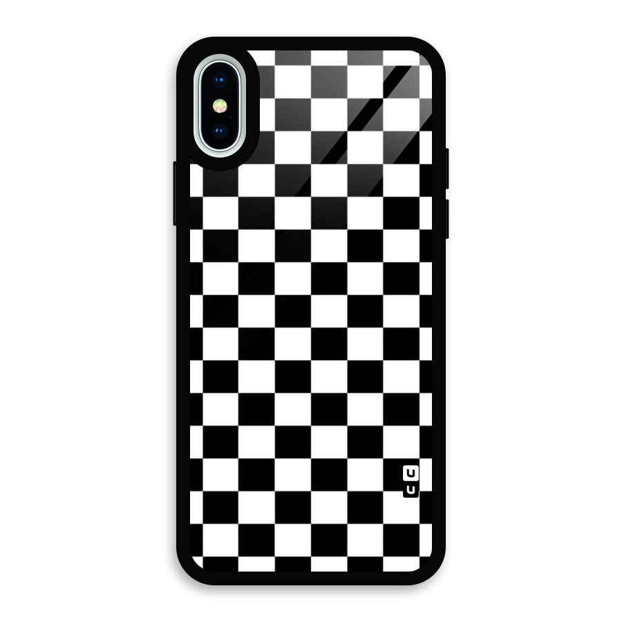 Classic Check Glass Back Case for iPhone XS