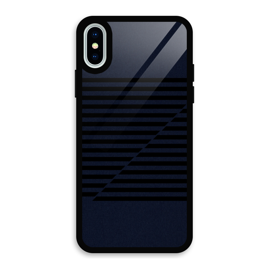 Classic Stripes Cut Glass Back Case for iPhone XS