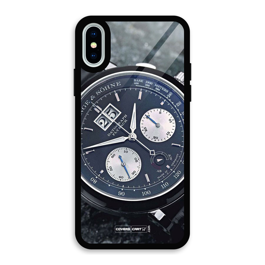 Classic Wrist Watch Glass Back Case for iPhone XS