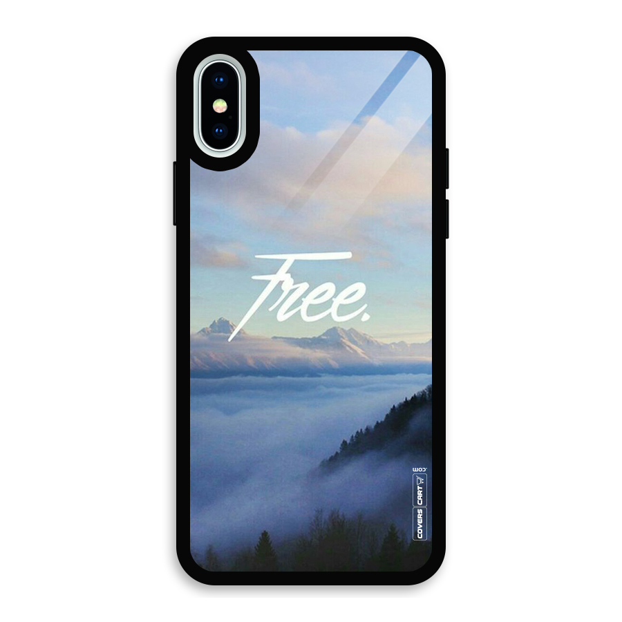 Cloudy Free Glass Back Case for iPhone XS