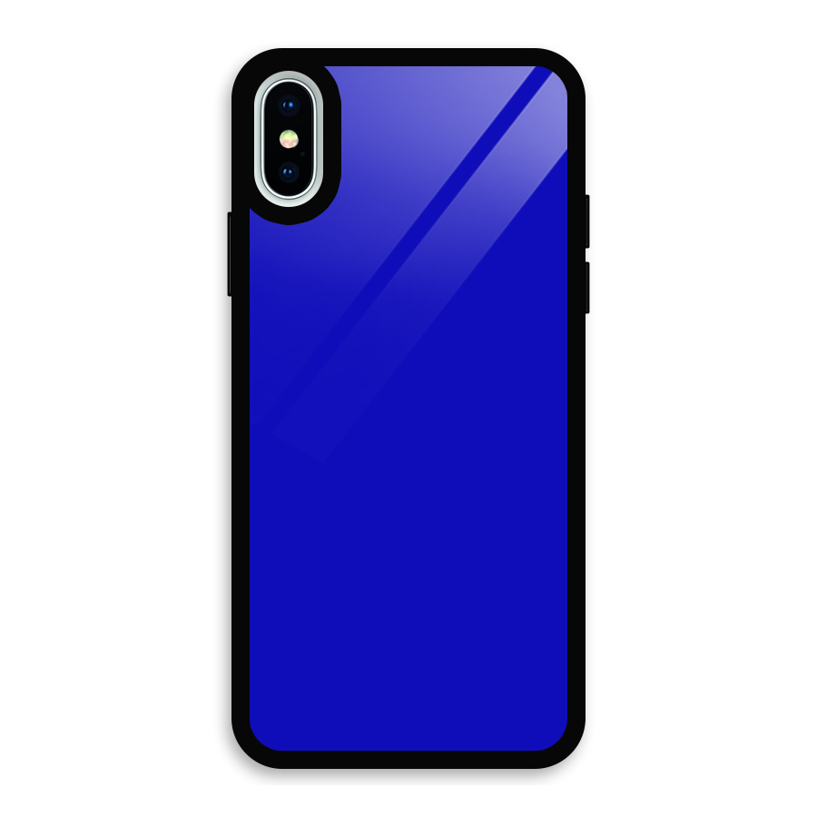 Cobalt Blue Glass Back Case for iPhone XS