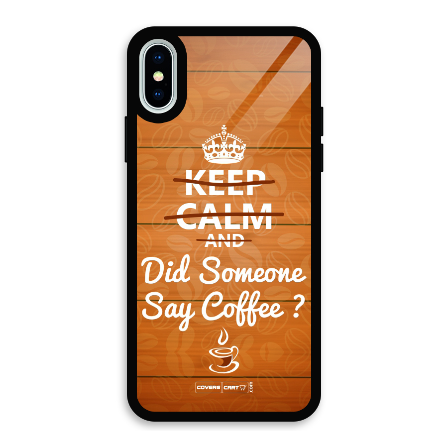 Coffee Ardour Glass Back Case for iPhone XS