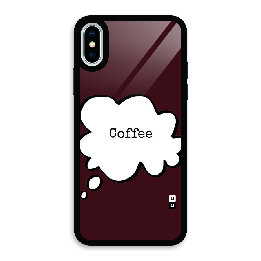 Coffee Bubble Glass Back Case for iPhone XS