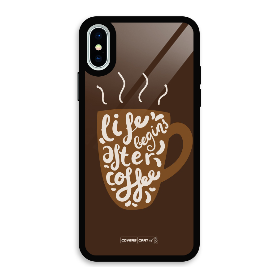 Coffee Mug Glass Back Case for iPhone XS