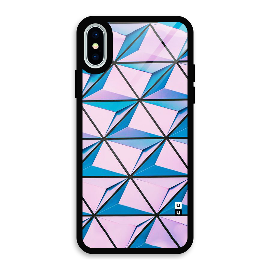 Crystal Abstract Glass Back Case for iPhone XS