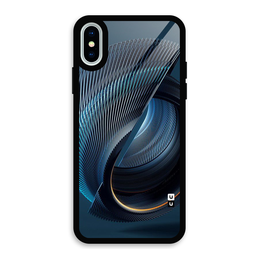 Digital Circle Pattern Glass Back Case for iPhone XS