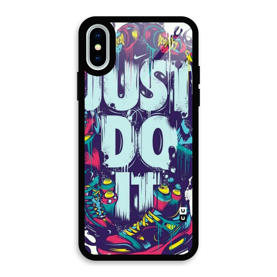 Do It Abstract Glass Back Case for iPhone XS