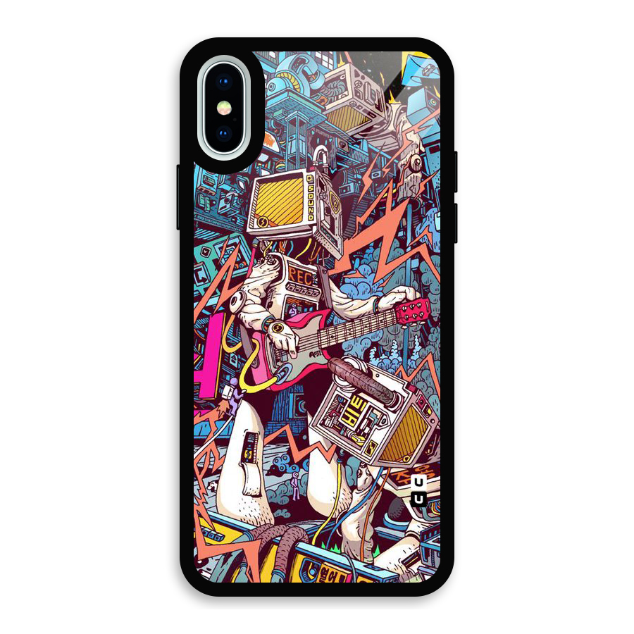 Electric Colors Glass Back Case for iPhone XS