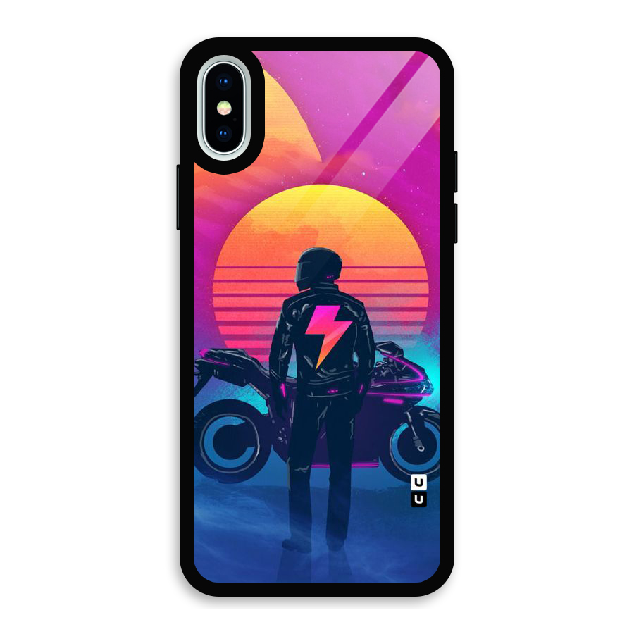 Electric Ride Glass Back Case for iPhone XS