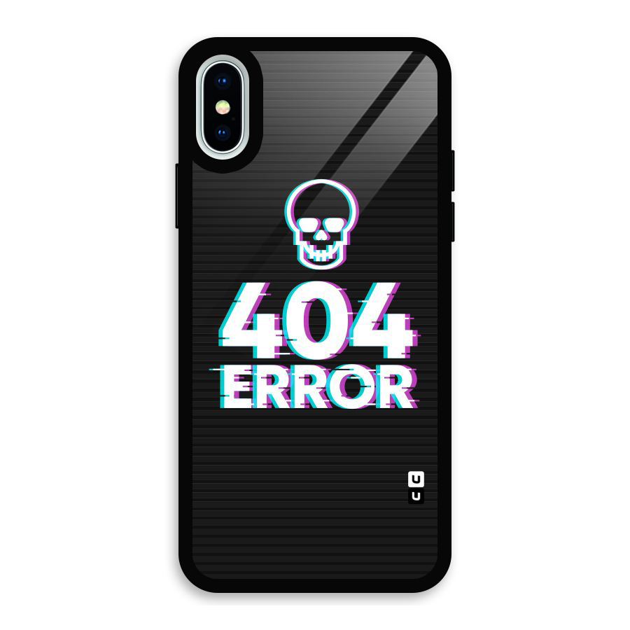 Error 404 Skull Glass Back Case for iPhone XS