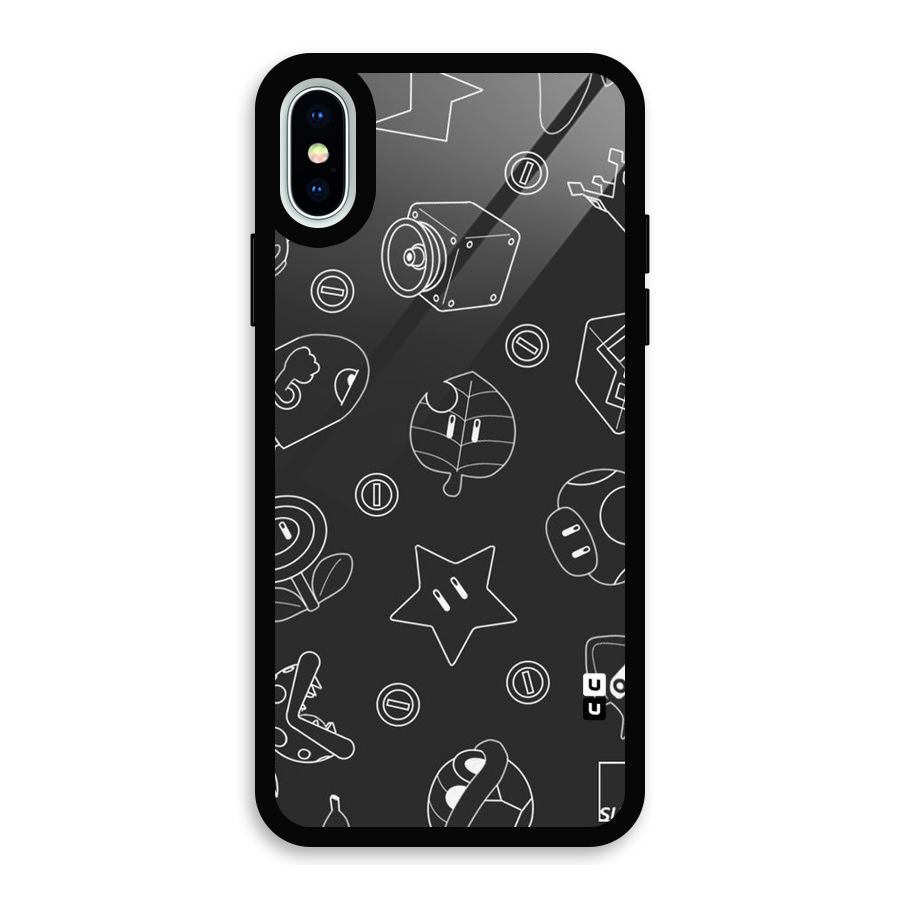 Face Mishchief Glass Back Case for iPhone XS