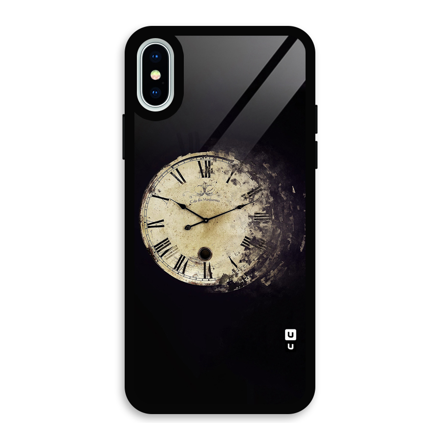 Fading Clock Glass Back Case for iPhone XS