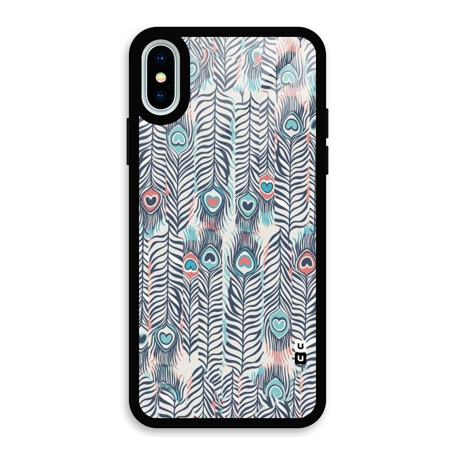 Feather Art Glass Back Case for iPhone XS