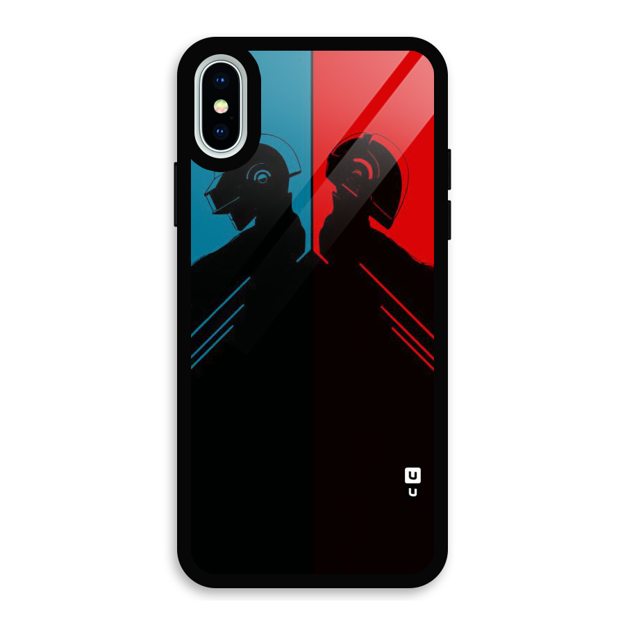 Fight Colours Glass Back Case for iPhone XS