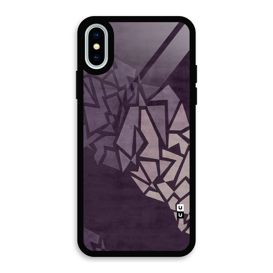 Fine Abstract Glass Back Case for iPhone XS