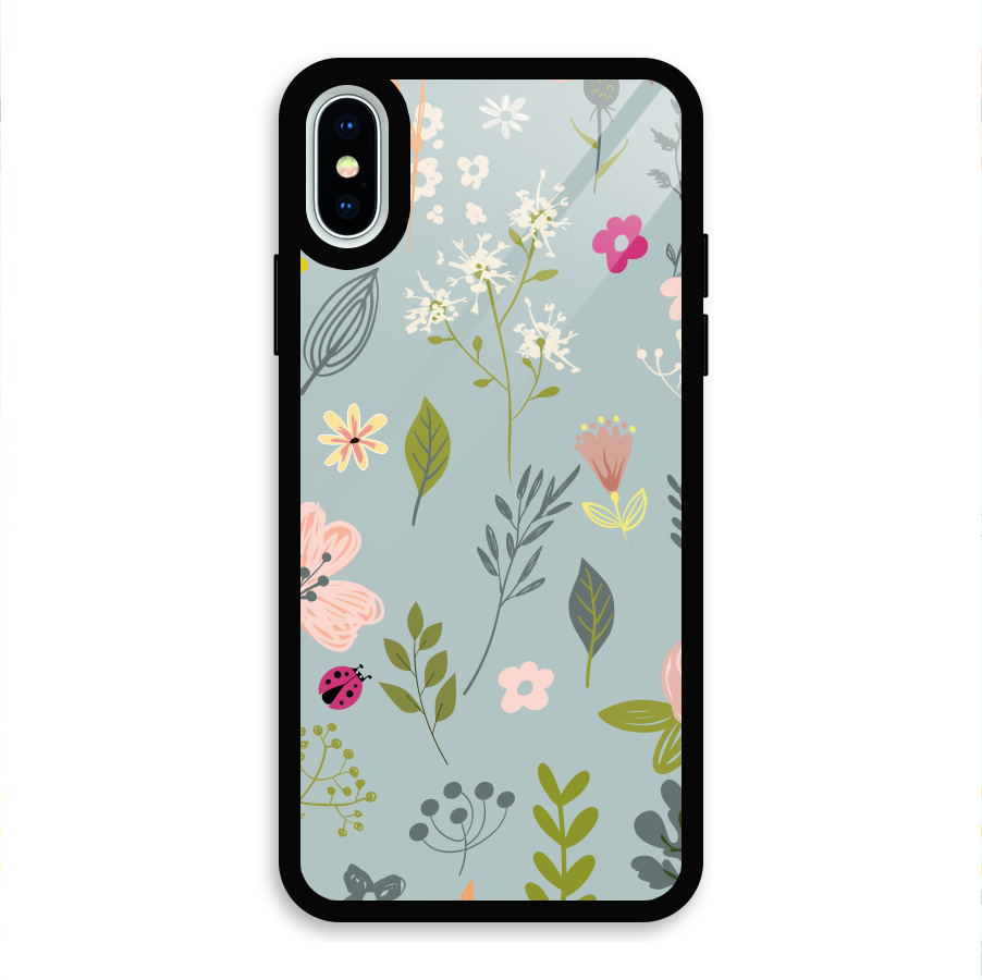 Flawless Flowers Glass Back Case for iPhone XS