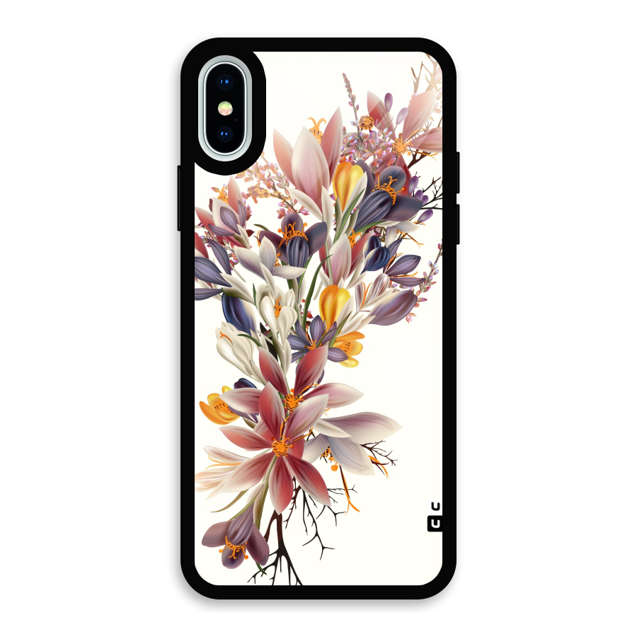 Floral Bouquet Glass Back Case for iPhone XS
