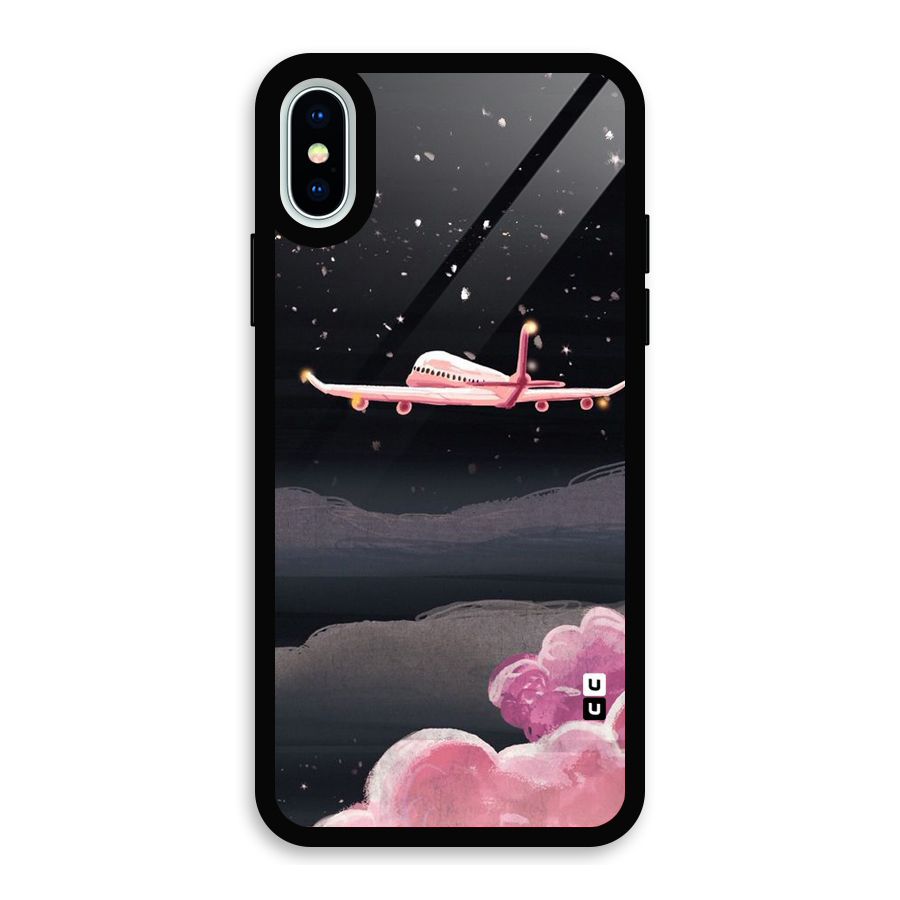 Fly Pink Glass Back Case for iPhone XS