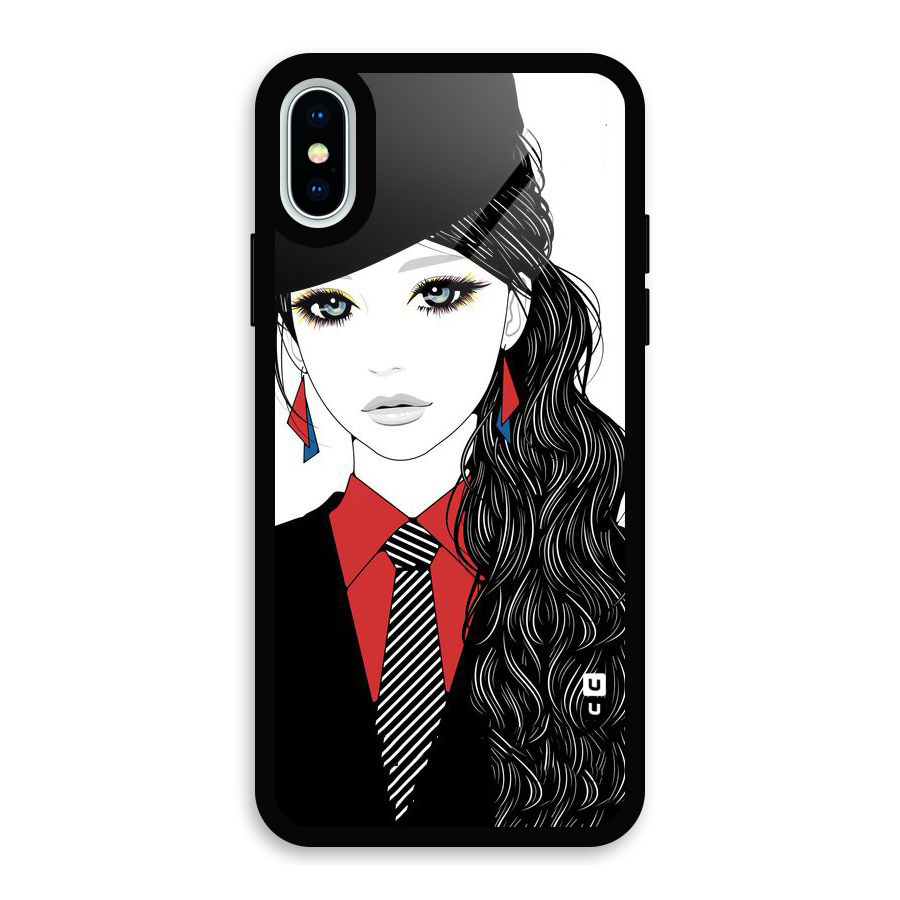 Girl Tie Glass Back Case for iPhone XS